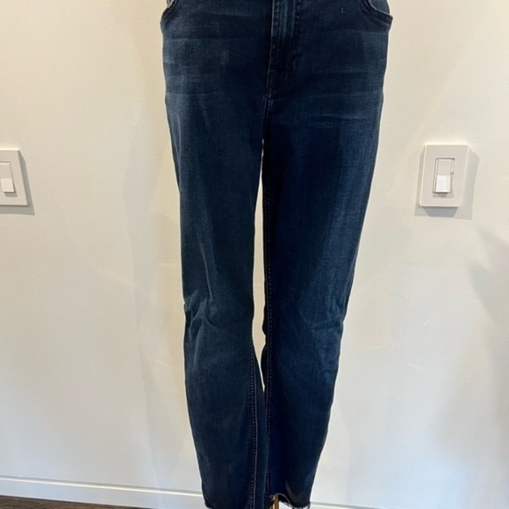 7 For All Mankind Ankle Skinny Blue Jeans Straight Leg